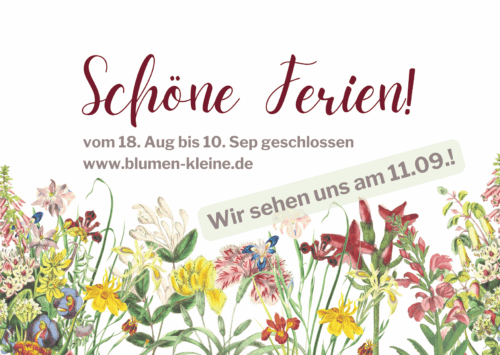 Blumen Kleine Sommerferien 2025